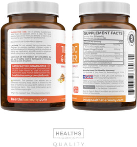 Complément alimentaire Curcuma Gingembre 150mg, ingrédients sur l'étiquette