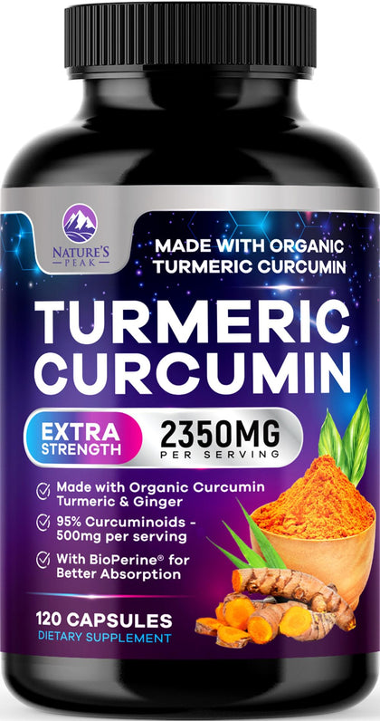 Complément alimentaire Curcuma Nature's Peak 120 capsules vue avant