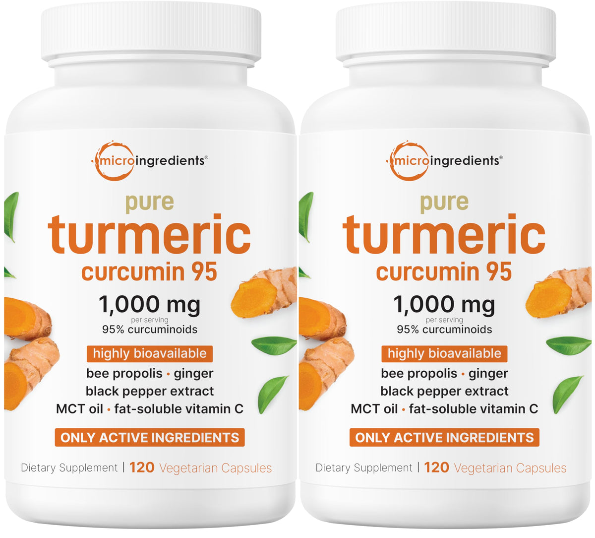 Complément alimentaire Curcuma Pur 1 000 mg Micro Ingredients boîte vue de face