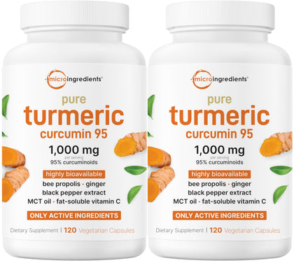Complément alimentaire Curcuma Pur 1 000 mg Micro Ingredients boîte vue de face