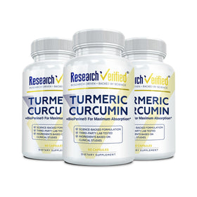 Complément alimentaire Curcuma Research Verified, boîte de 60 capsules végétales