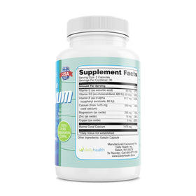 Complément alimentaire Daily Health Calcium Corail avec ingrédients