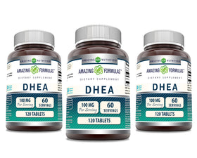 Complément alimentaire DHEA 100 Mg Amazing Nutrition, avant, 120 comprimés