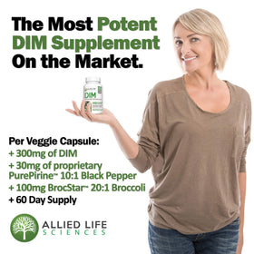 Complément Alimentaire DIM 300 mg Capsules Végétales - Arrière
