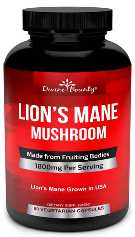 Complément Alimentaire Divine Bounty Lion's Mane 1800mg, vue avant