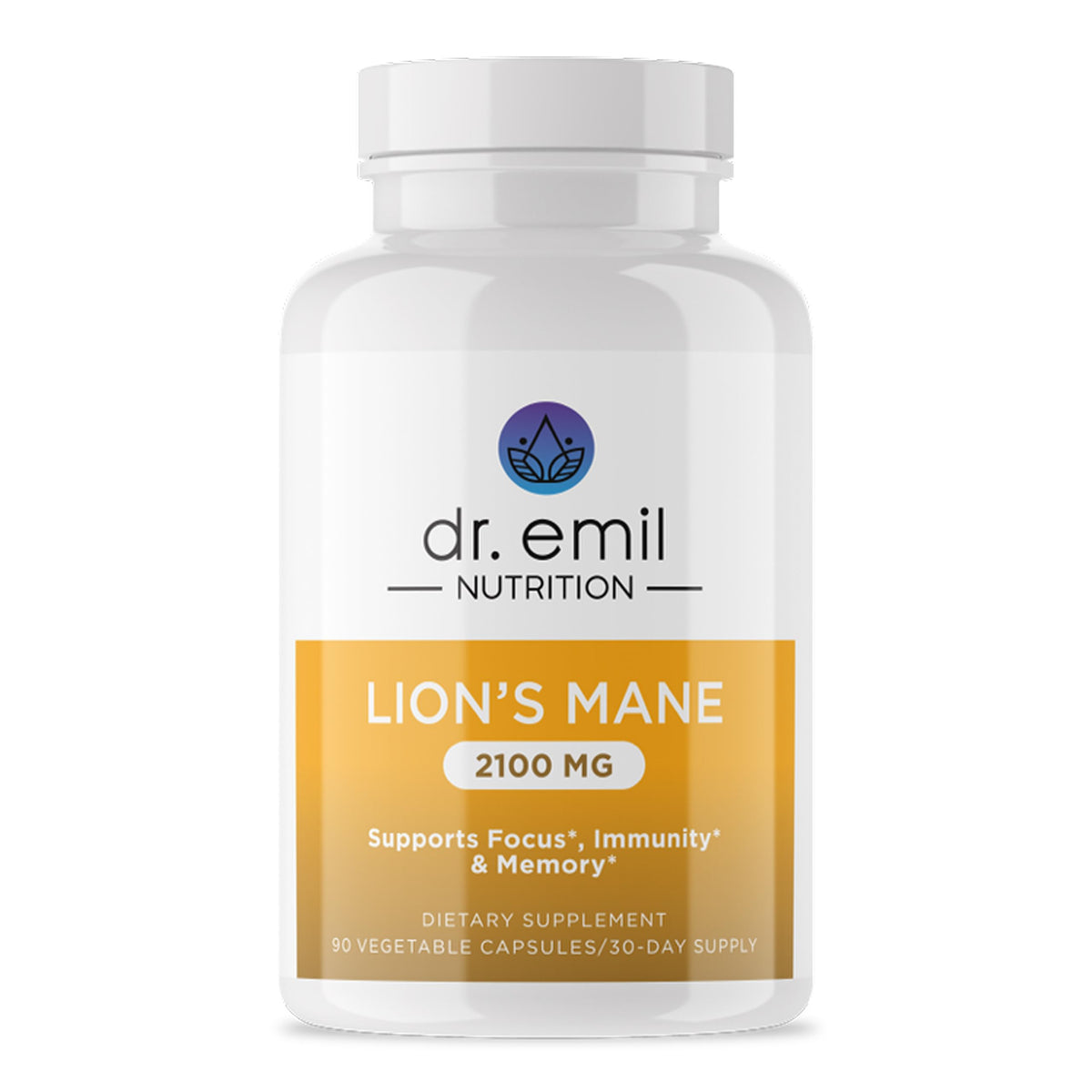 Complément alimentaire DR. EMIL NUTRITION Champignon Lion's Mane 90 capsules avant