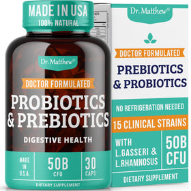 Complément alimentaire Dr. Matthew 50 milliards de probiotiques en capsules