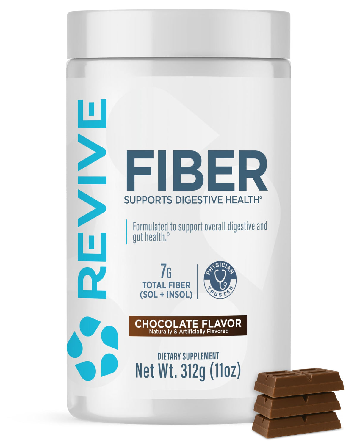 Complément alimentaire en fibres Revive au chocolat, vue avant