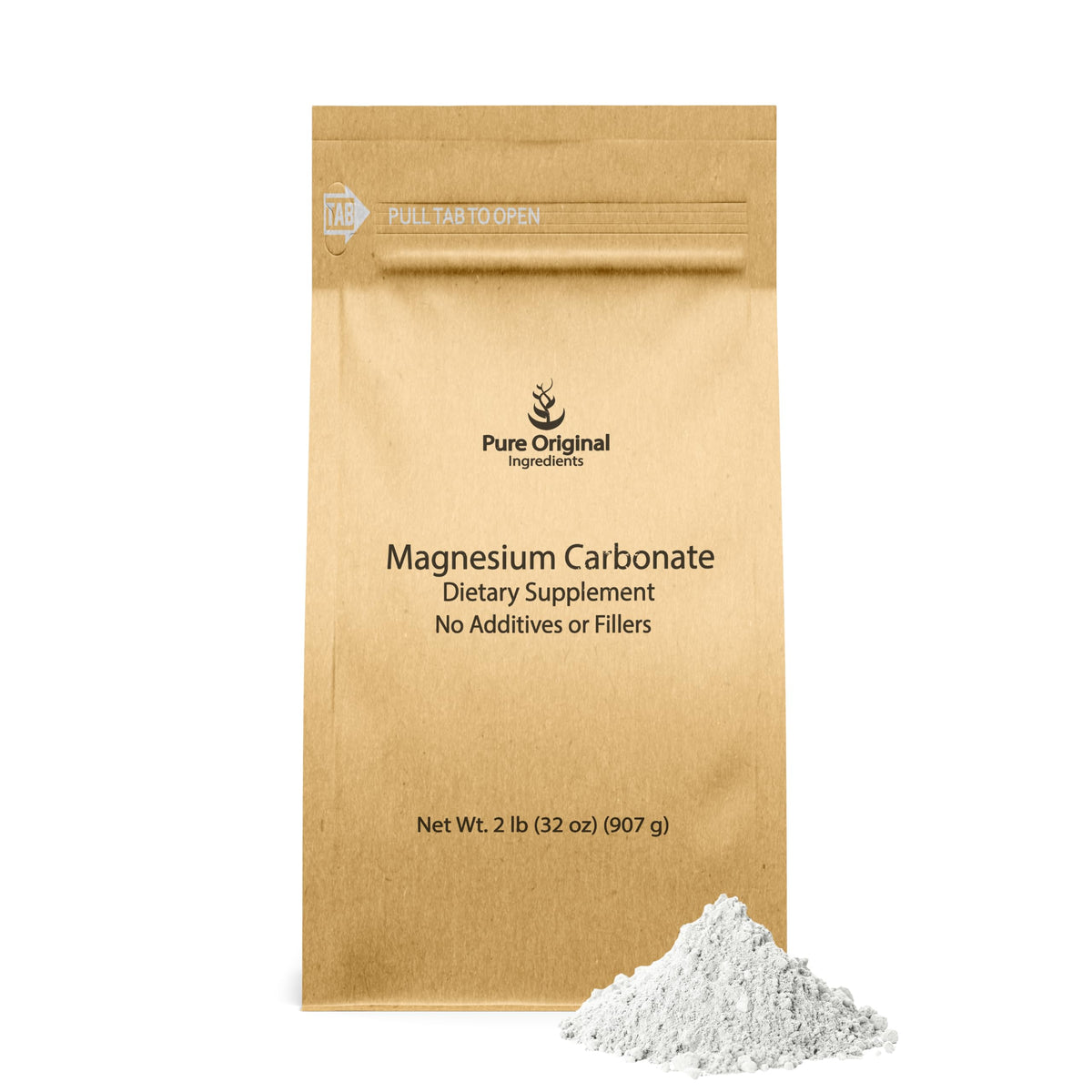 Complément alimentaire en poudre magnésium PURE ORIGINAL INGREDIENTS vue avant