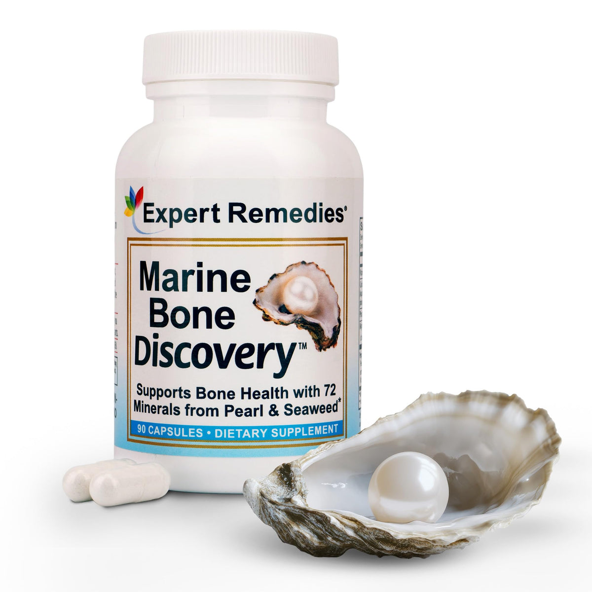 Complément alimentaire Expert Remedies calcium marin en boîte de 30 capsules