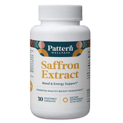 Complément alimentaire Extrait de Safran Pattern Wellness 30 capsules végétales vue de face