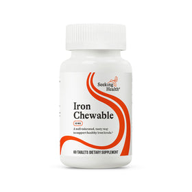 Complément alimentaire Fer 10 mg de Seeking Health, boîte de 60 comprimés mâchables