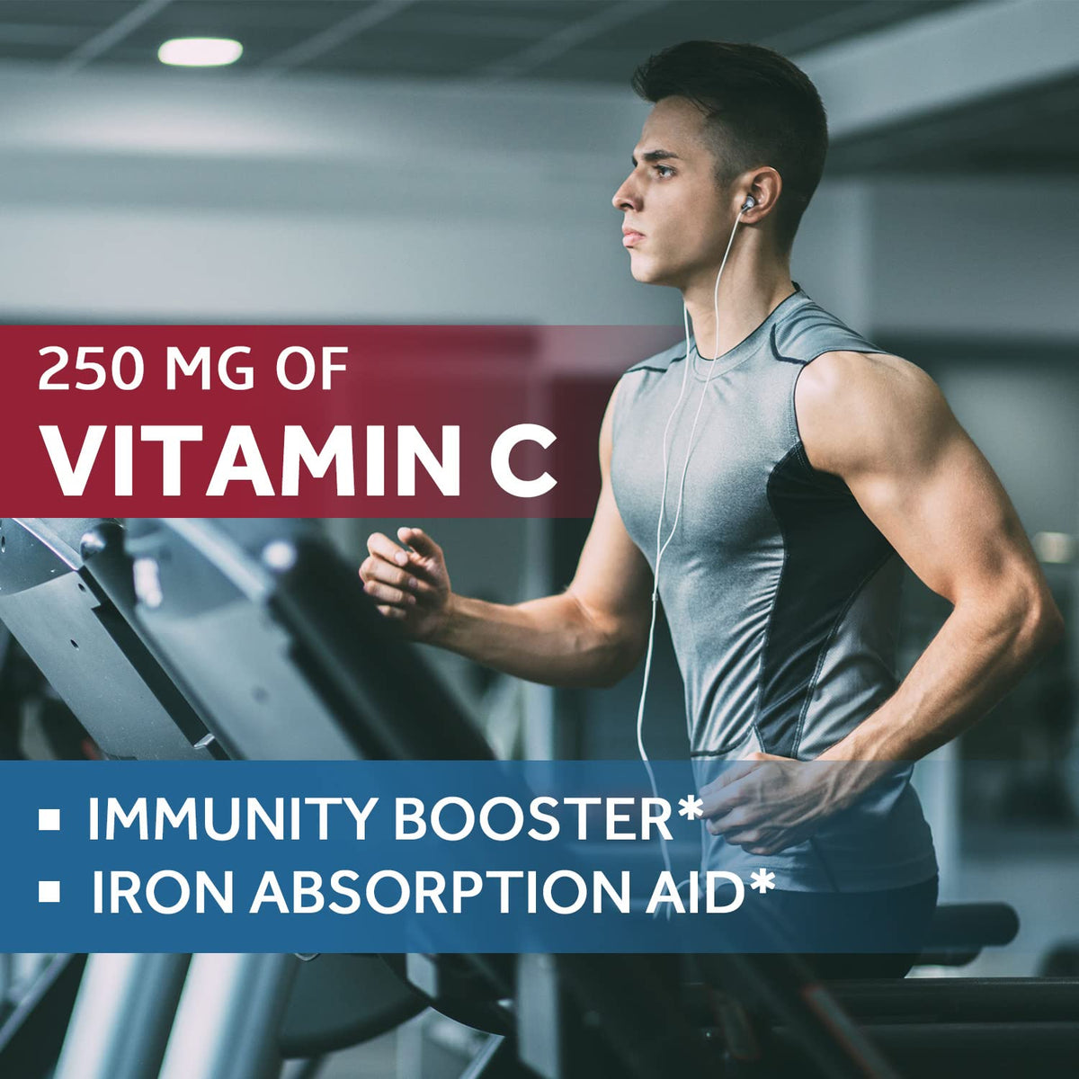 Complément alimentaire Fer 65 mg avec Vitamine C Doctor's Recipes, emballage