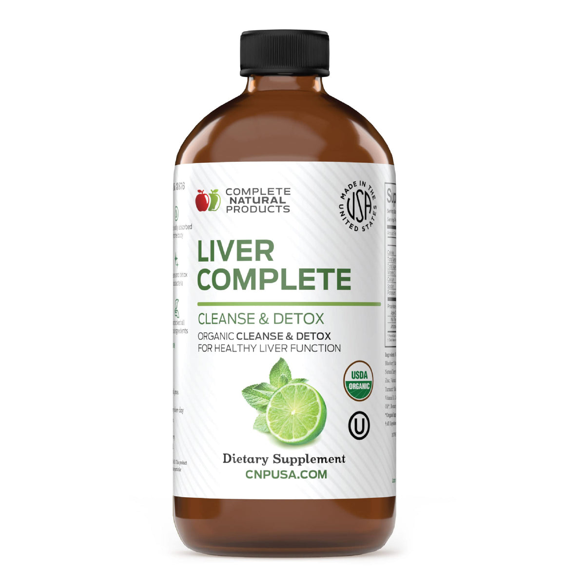 Complément Alimentaire Foie 12oz de Complete Natural Products, bouteille frontale