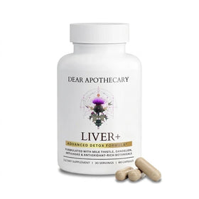 Complément alimentaire Foie Dear Apothecary vue de face avec emballage