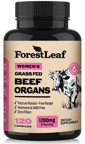 Complément alimentaire ForestLeaf Organes de Boeuf 1200mg, vue avant de l'emballage