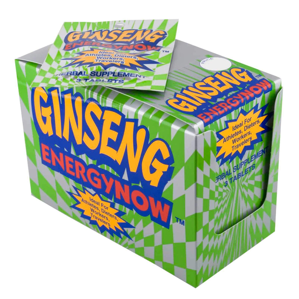 Complément alimentaire Ginseng Energy Now en capsules, emballage de 24 unités