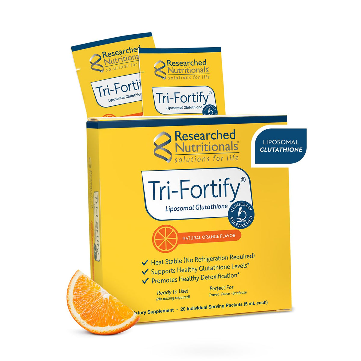 Complément alimentaire glutathion liposomal Researched Nutritionals sachets individuels