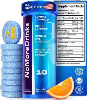 Complément alimentaire Healthbiotics Anti-Craving Alcool 10 comprimés face
