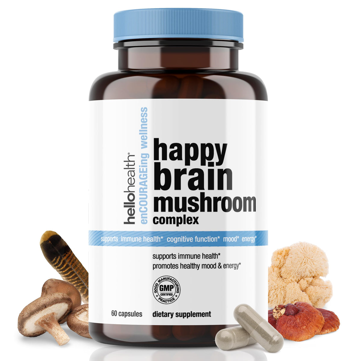 Complément alimentaire HELLO HEALTH Champignons 1500 mg vue avant