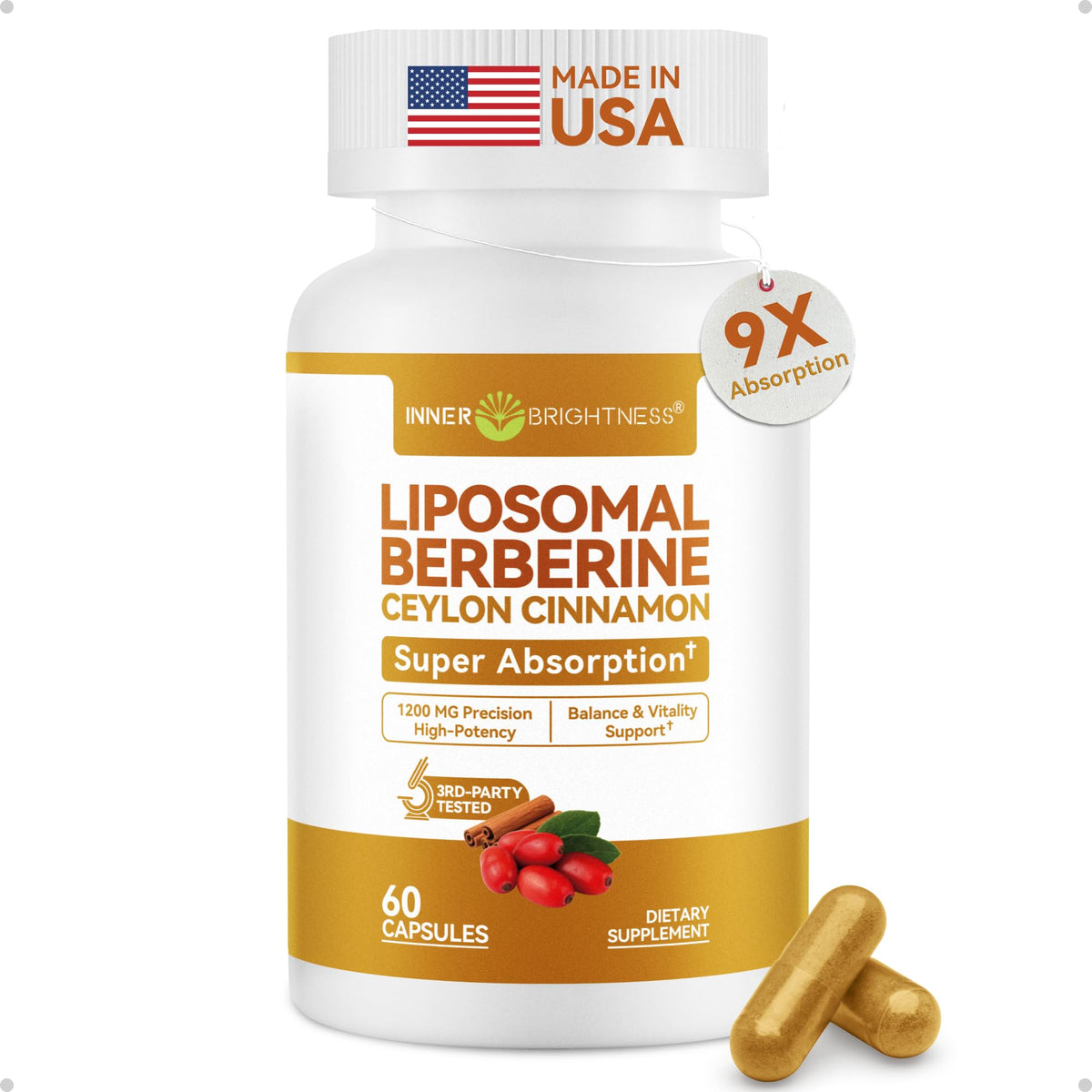 Complément alimentaire Inner Brightness Berbérine Liposomale 60 capsules vue avant