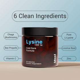 Complément alimentaire L-Lysine 1000mg sur une table