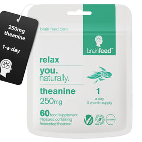 Complément alimentaire L-Théanine 250mg brain feed, boîte de 60 capsules
