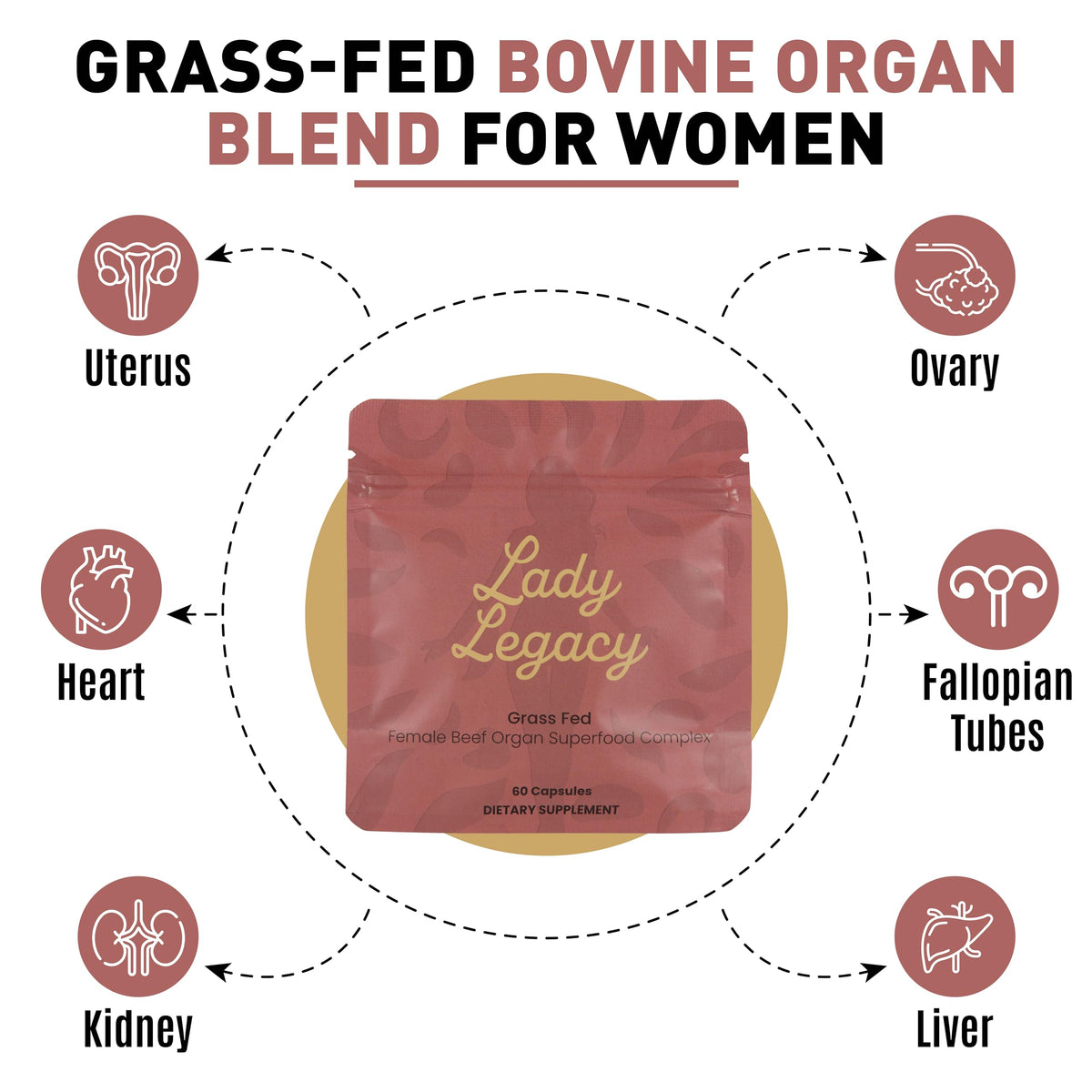 Complément alimentaire Lady Legacy, fabriqué aux États-Unis