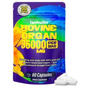 Complément alimentaire lanhuilin organes de bœuf 60 capsules vue de face