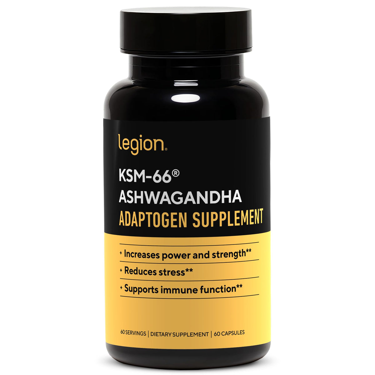 Complément alimentaire LEGION KSM-66® Ashwagandha 60g face avant
