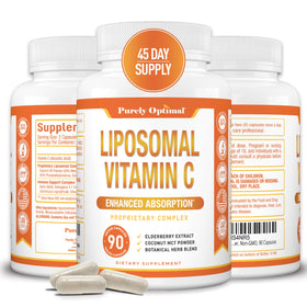 Complément alimentaire Liposomal Vitamine C 1000mg Purely Optimal - vue de face