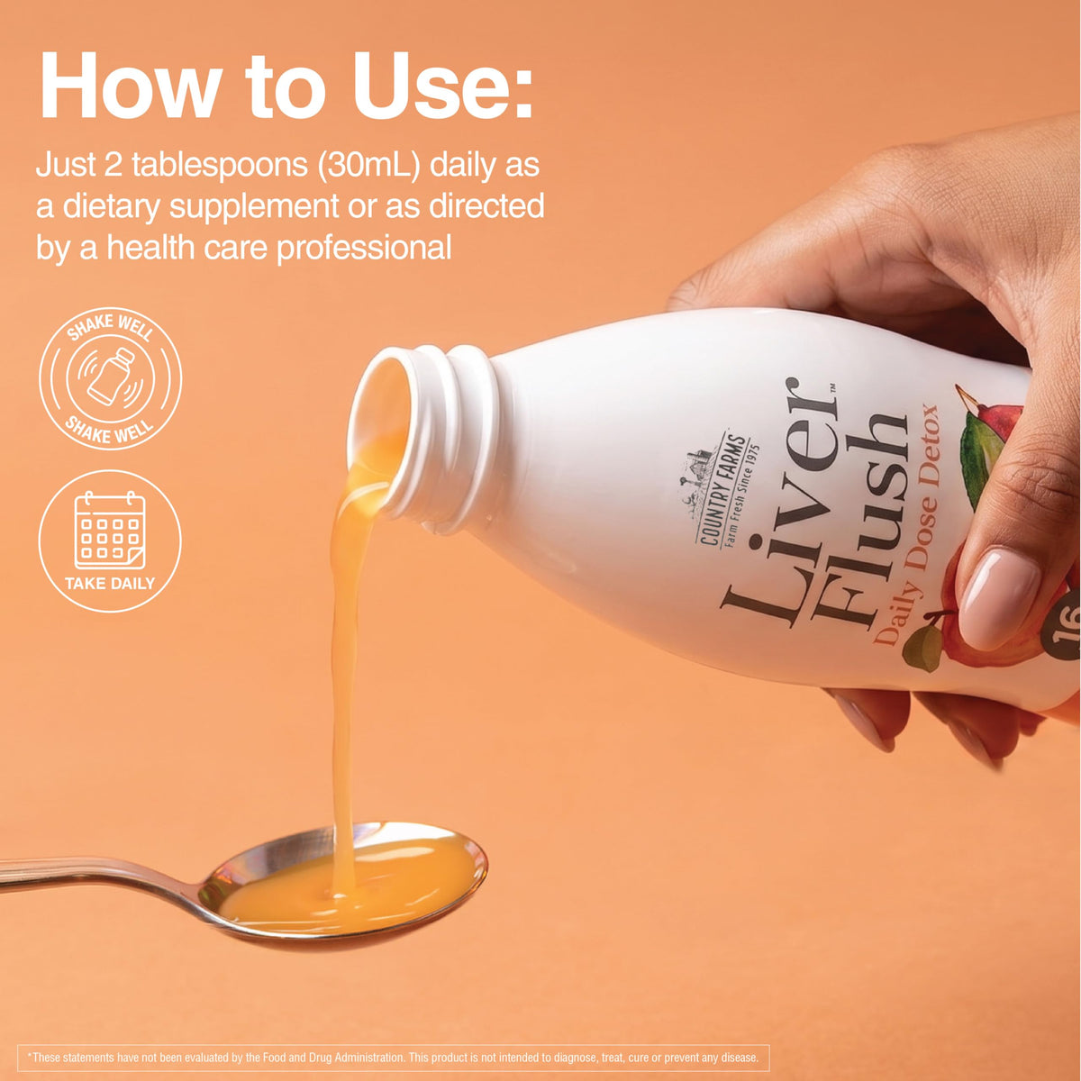Complément alimentaire liquide Country Farms avec fruits frais