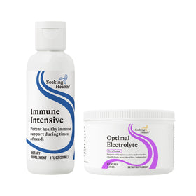 Complément alimentaire liquide Seeking Health 90ml sur une table en bois