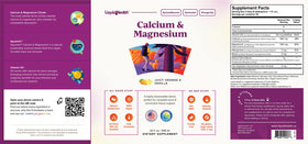 Complément alimentaire LIQUIDHEALTH Calcium & Magnésium sur fond blanc