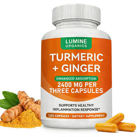 Complément alimentaire Lumine Organic Curcuma Curcumin 2400mg vue avant