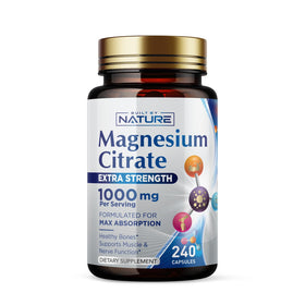 Complément alimentaire Magnésium Citrate 1000mg - Built by Nature, vue de face