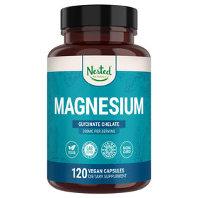Complément Alimentaire Magnésium Glycinate de Nested Naturals - 120 capsules végétaliennes