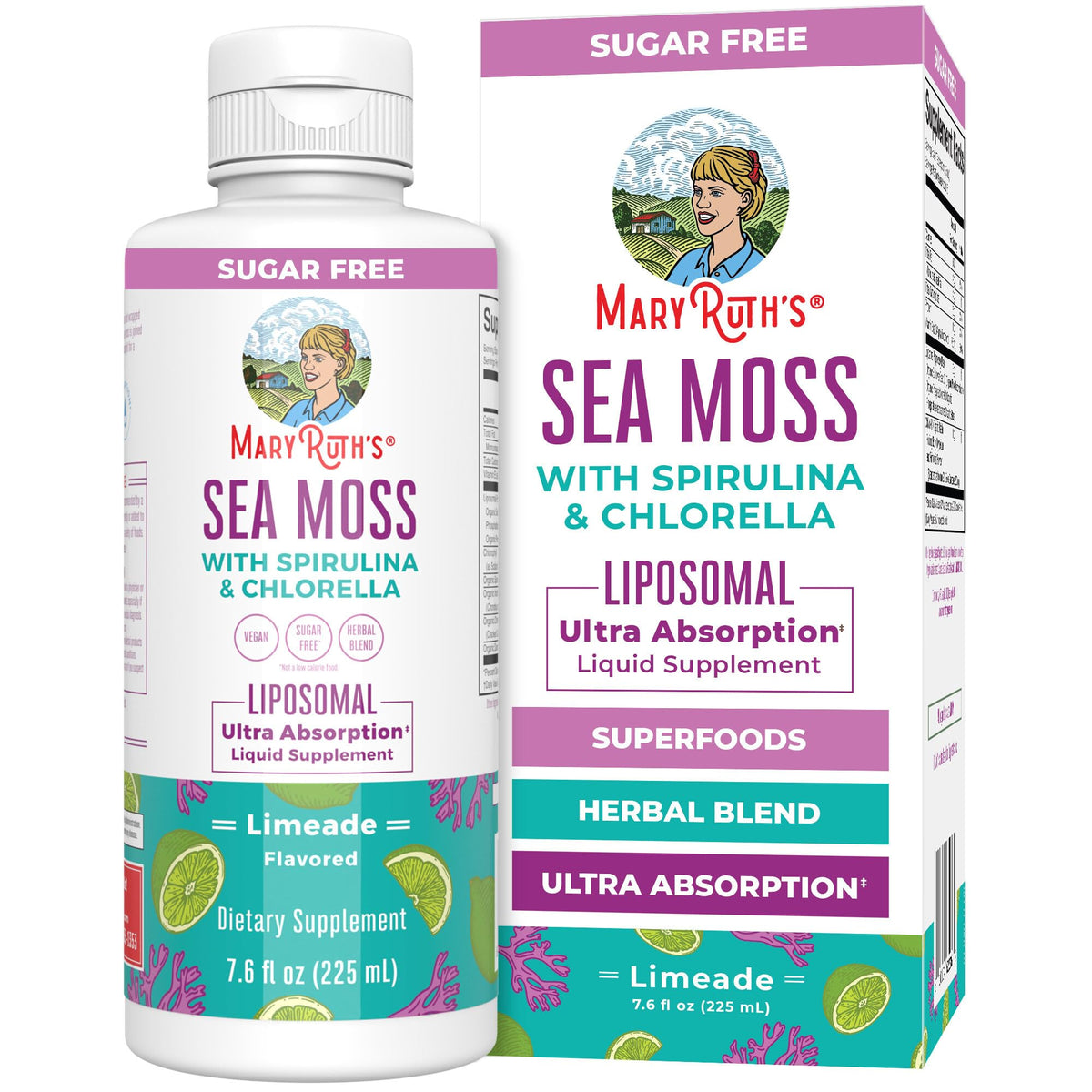 Complément alimentaire MARYRUTH'S Mousse de Mer au goût limeade vue de face
