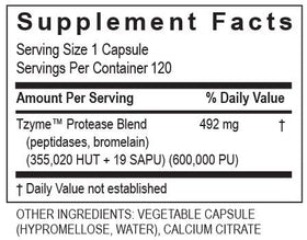Complément Alimentaire Multi-Enzymes 120 capsules sur un fond neutre