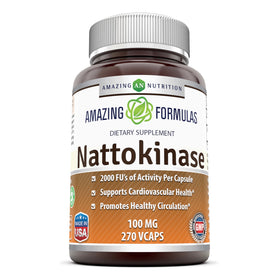 Complément Alimentaire Nattokinase 200 mg Amazing Nutrition, vue avant