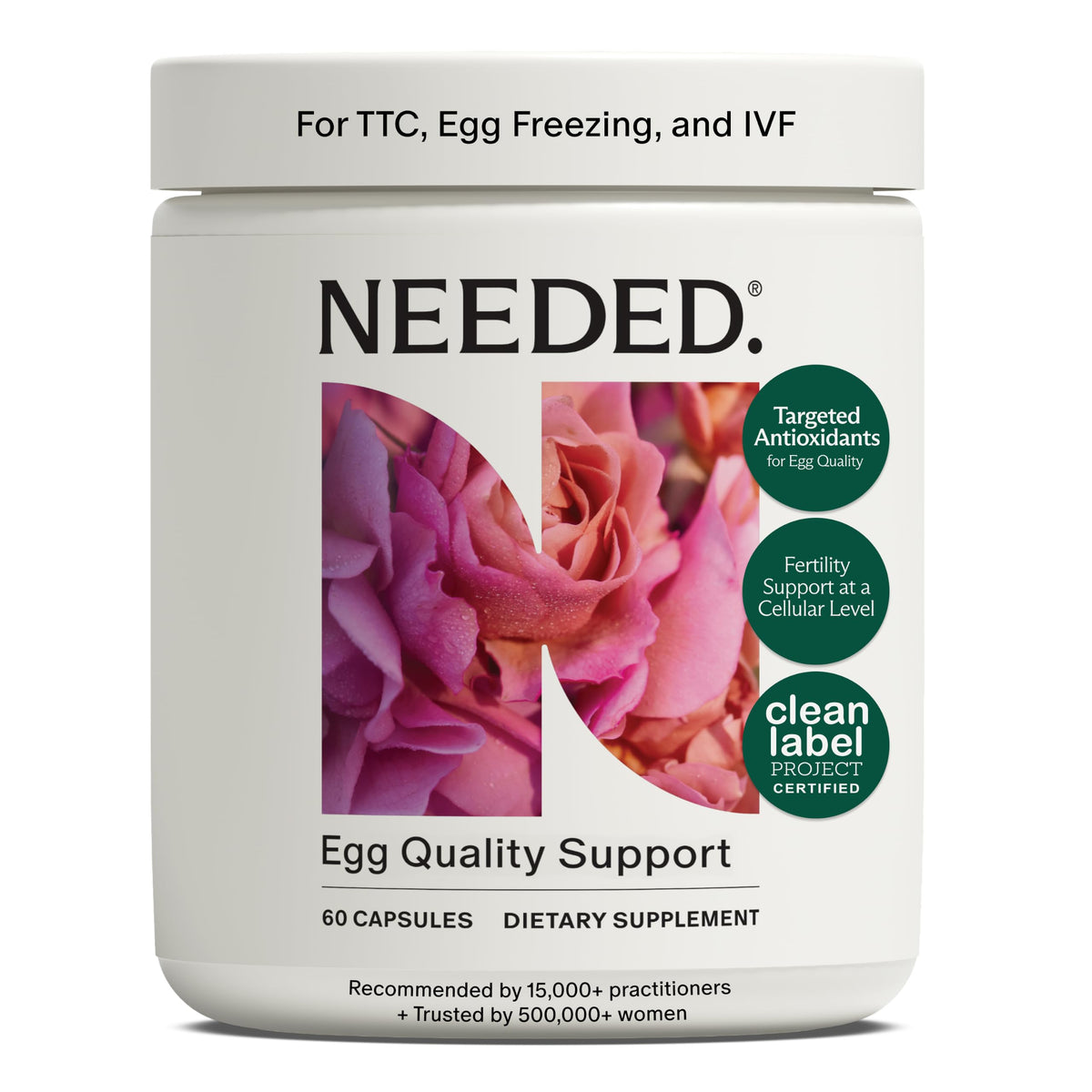 Complément Alimentaire Needed. Qualité Ovocytaire 60 capsules vue de face