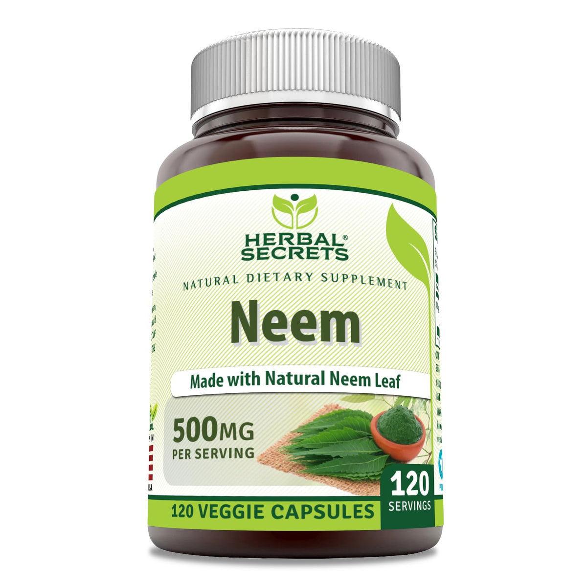 Complément alimentaire Neem 500 Mg Herbal Secrets - vue avant