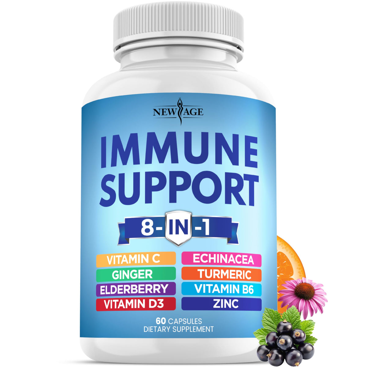 Complément alimentaire NEW AGE 8 en 1 capsules de 60 unités
