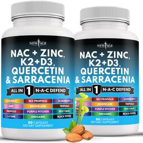 Complément alimentaire NEW AGE NAC 120 capsules avec vitamines D3 et K2
