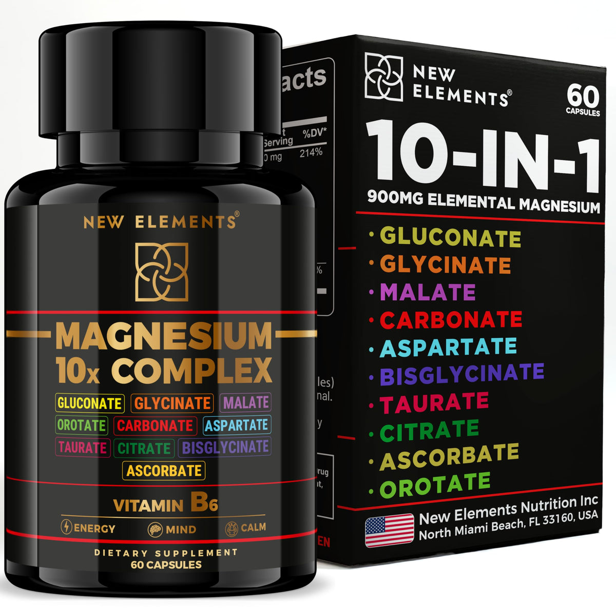 Complément alimentaire New Elements Magnésium 900mg en capsules