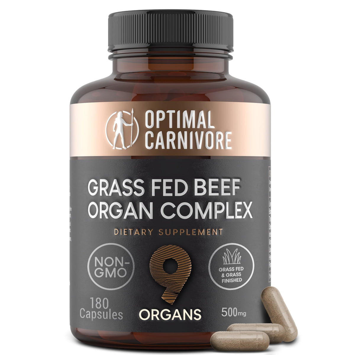 Complément Alimentaire Optimal Carnivore 9 Organes de Bœuf 200g vue avant