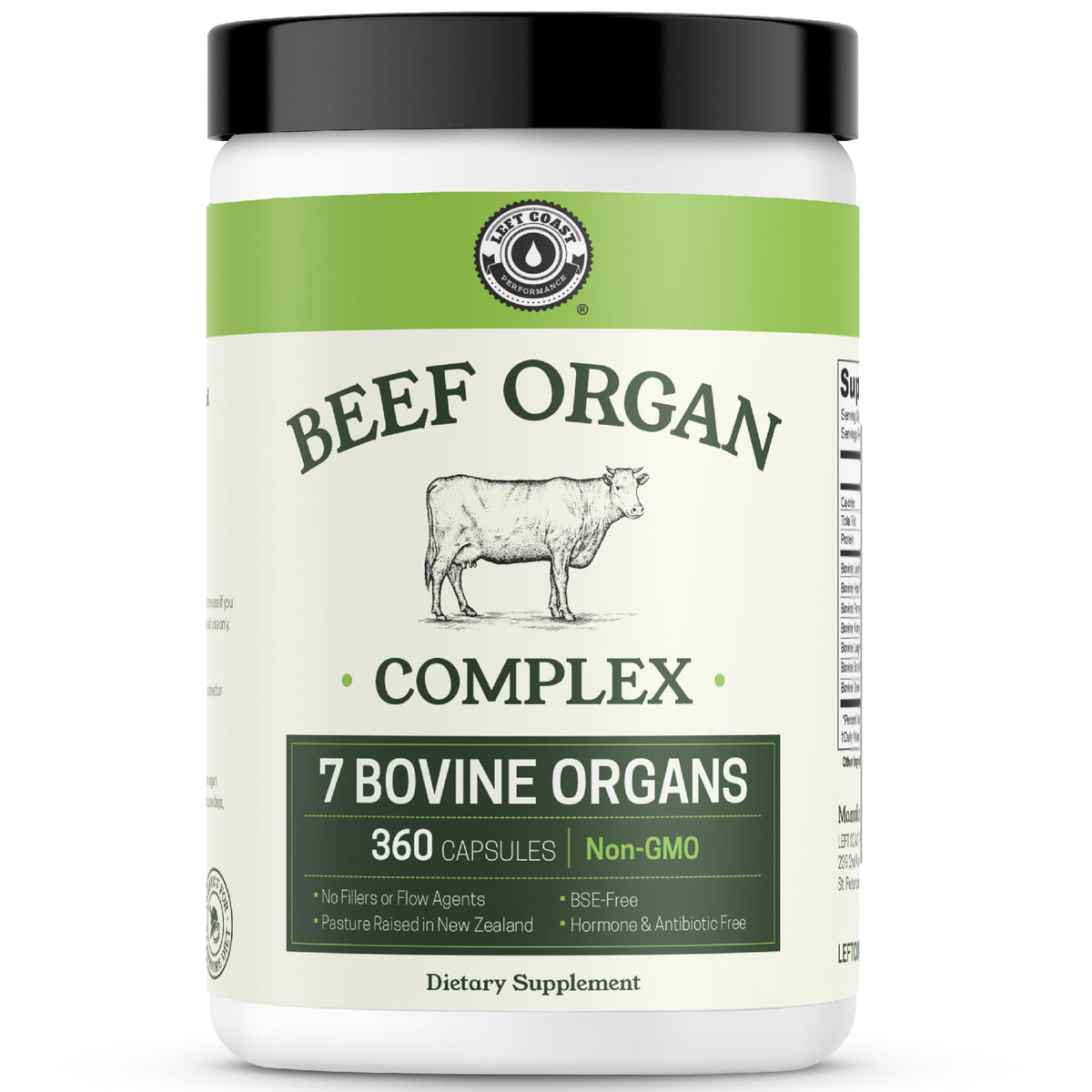 Complément alimentaire organes de bœuf en capsules, 360 unités