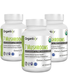 Complément alimentaire Organixx 7 champignons en capsules, vue de face