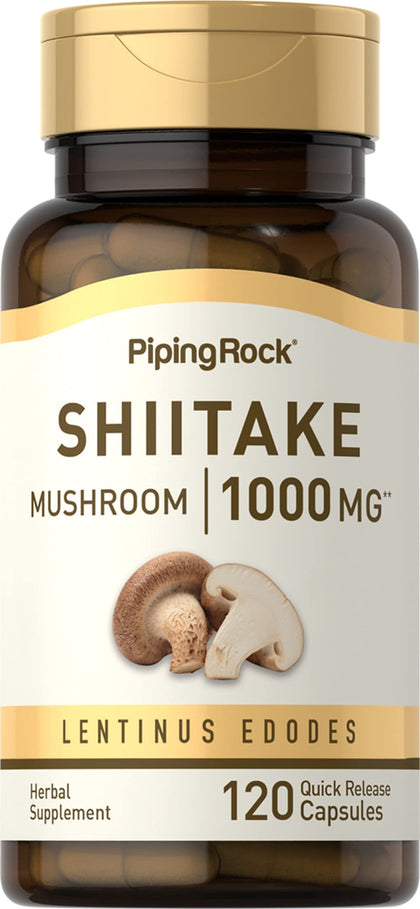 Complément alimentaire Piping Rock Champignon Shiitake 120 Capsules vue avant