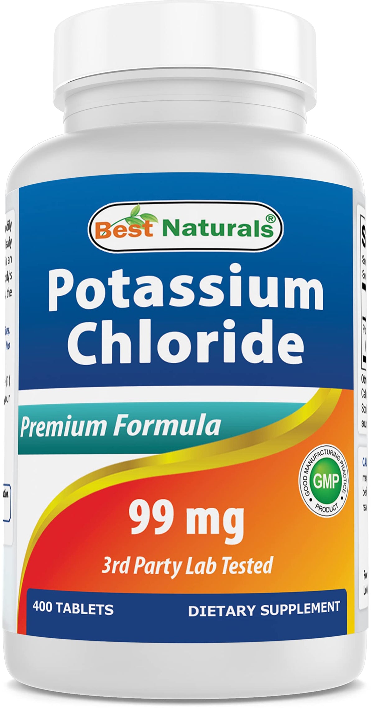 Complément alimentaire potassium 99mg Best Naturals vue avant